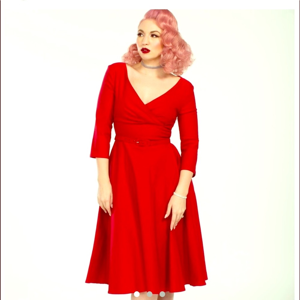 Red pinupgirl clothing erin dress